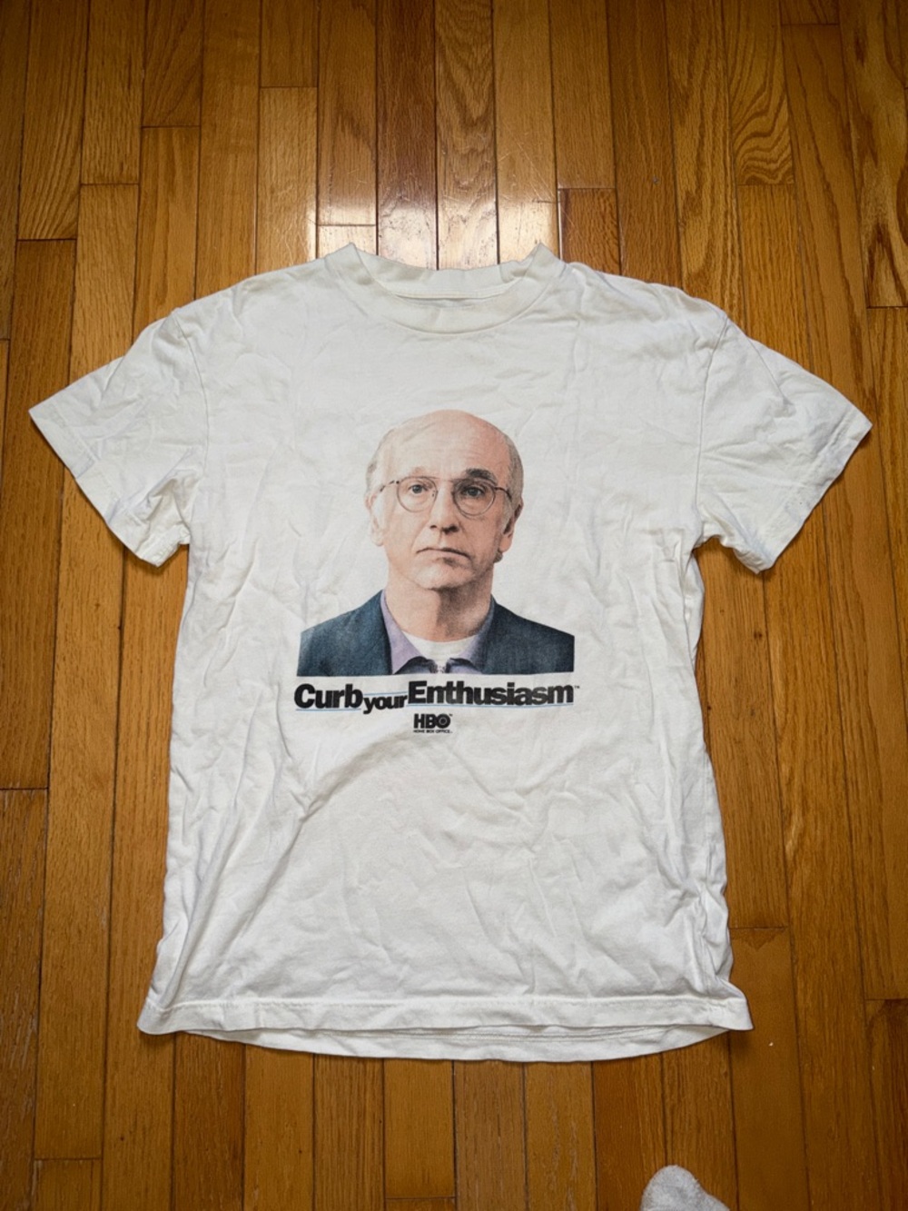 Abercrombie & Fitch White 'Curb Your Enthusiasm' Graphic Tee